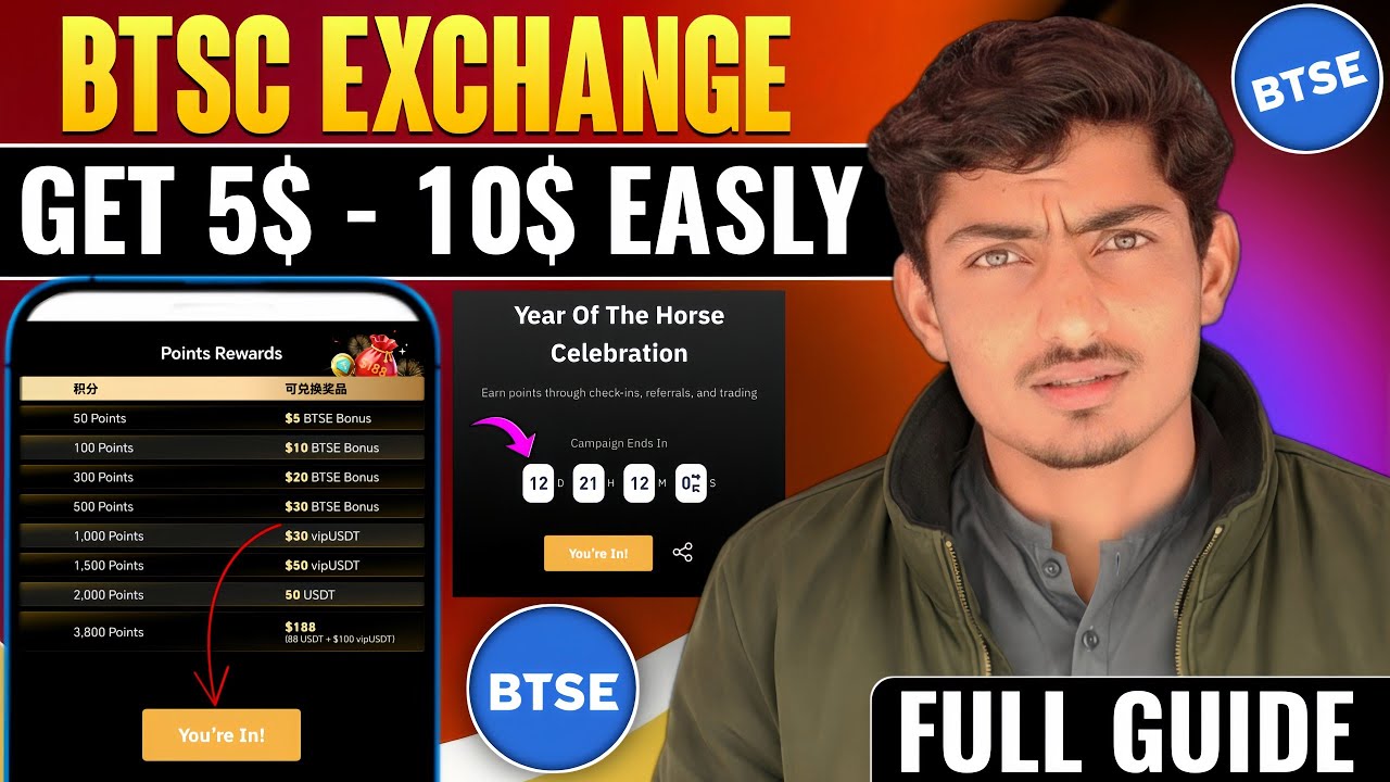 Totally Free Loot | BTSE Exchange $5&ndash;$10 Easily - Full Guide | Year of the Horse Event 💰