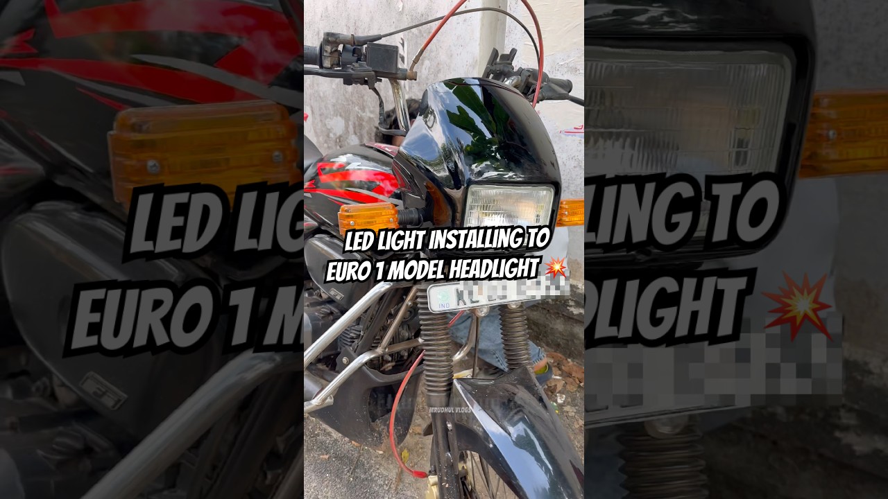 How to install an LED light in a Euro 1 Splendor headlight ⁉️ Check it out 💥 