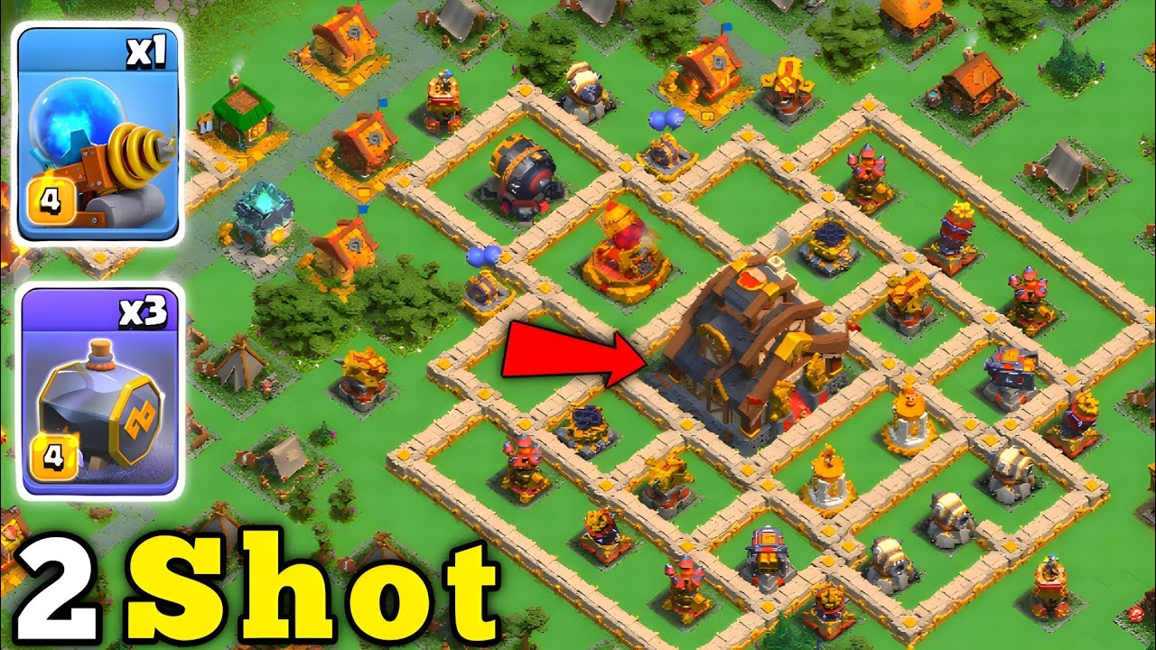 Capital Peak 2 Shot With Most Overpowerful troop 🗿 in Clan Capital
