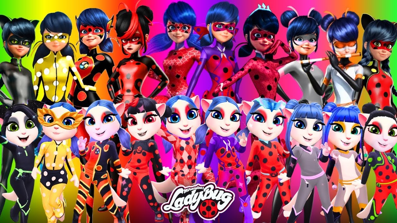 🌈 MIRACULOUS LADYBUG ➕️ ANGELA | Many Ladybug Variations | Cosplay Makeover