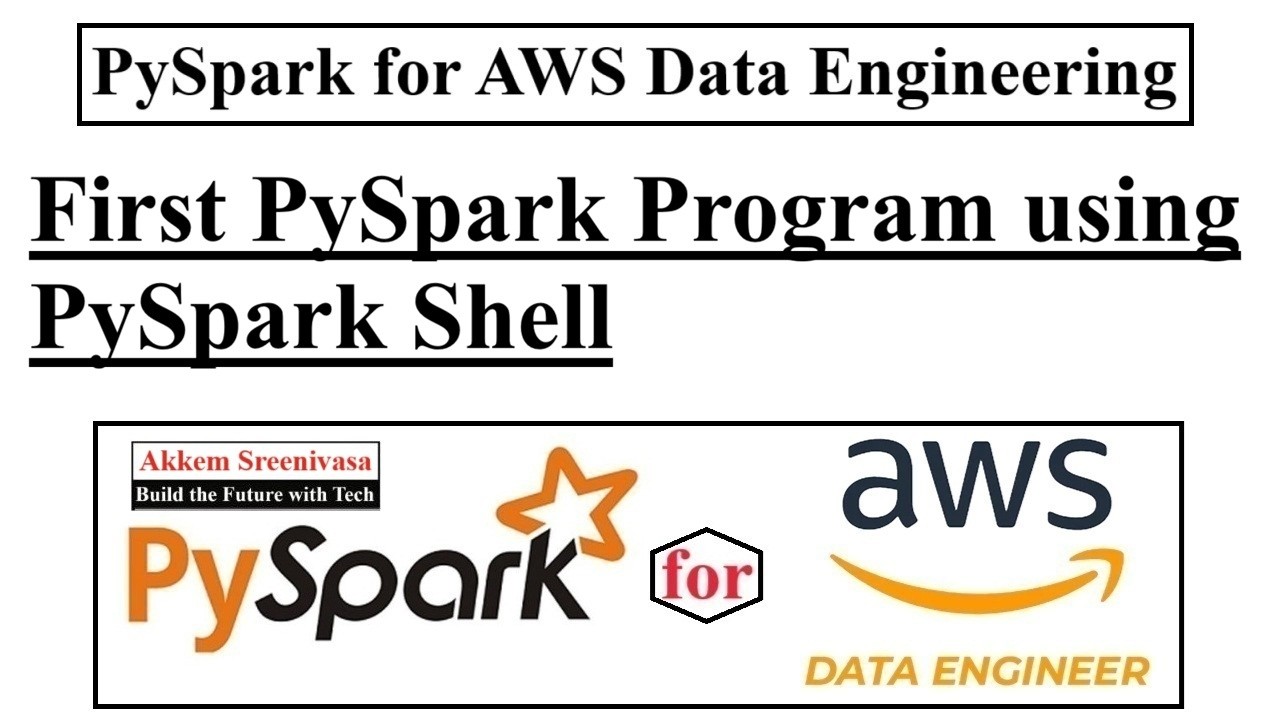 PySpark for AWS Data Engineering Part 8, First PySpark Program using PySpark Shell, aws, pyspark, am