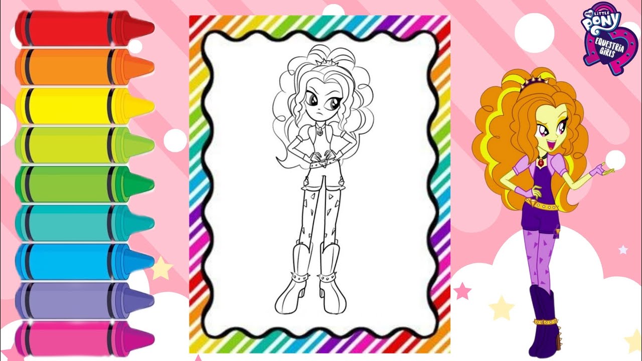 My Little Pony Equestria Girls Adagio Dazzle Coloring | Coloring video for kids #coloringpage