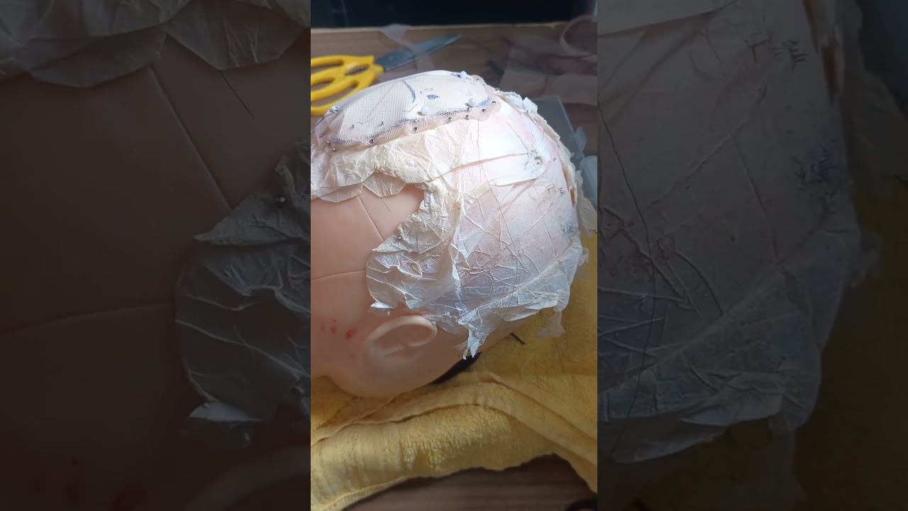 Tutorial como fazer um topo de cabelo humano 