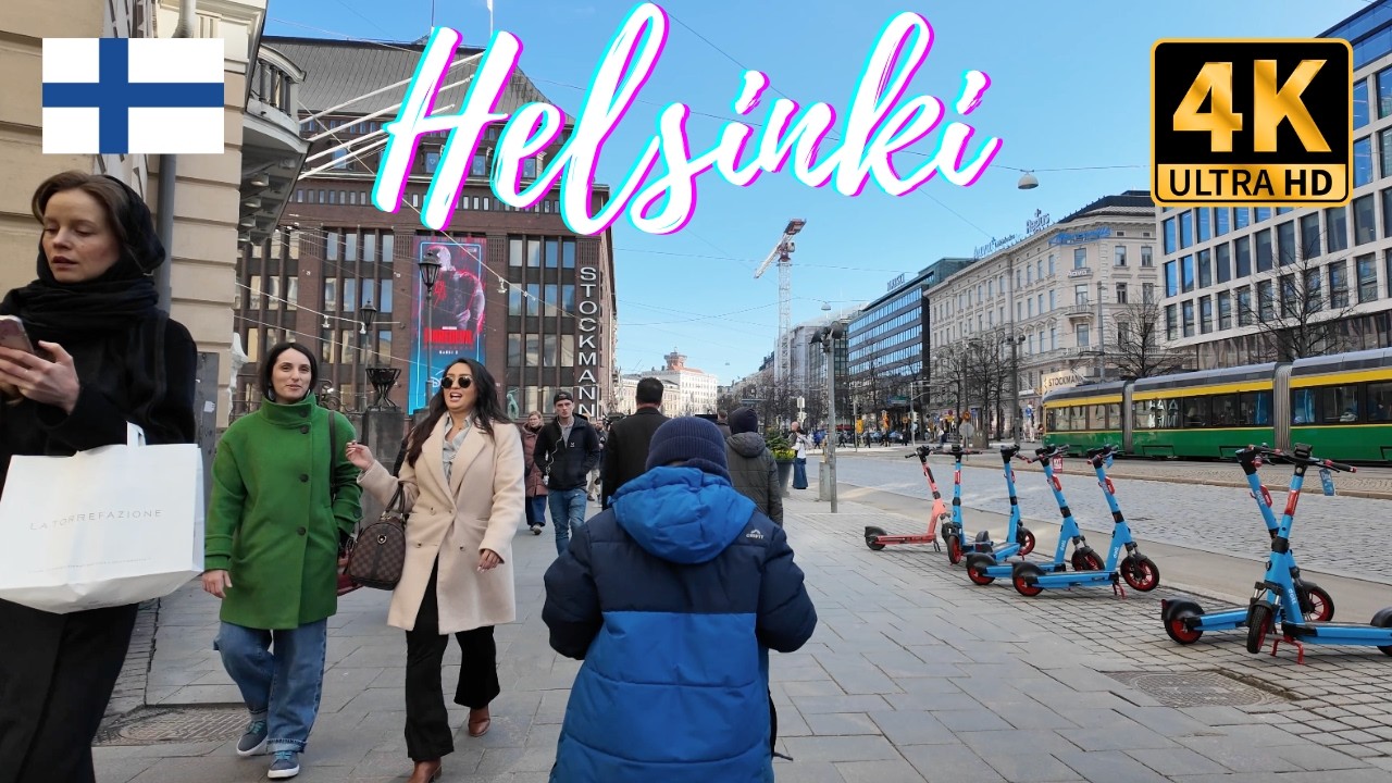 Helsinki Walking Tour 4K - Spring 2026 Finland
