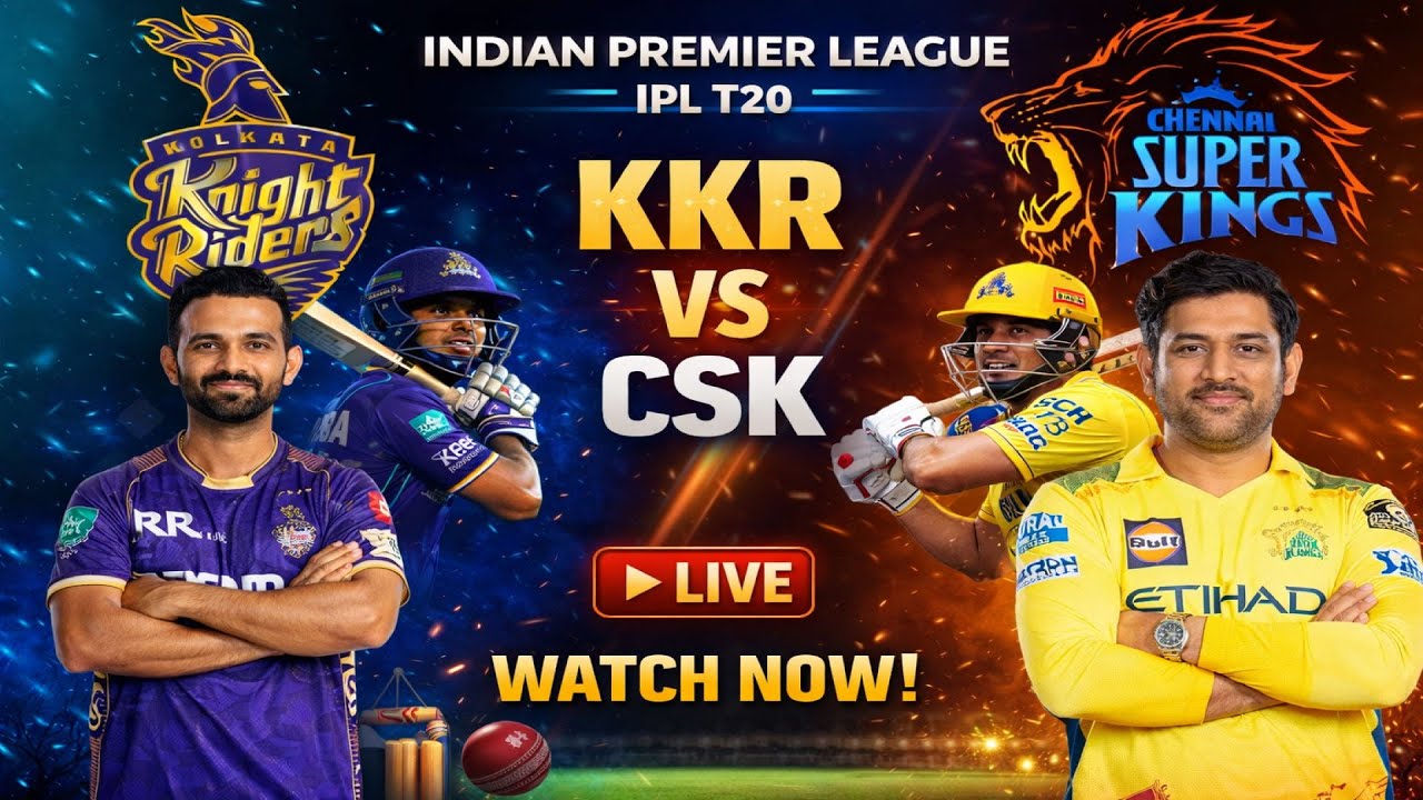 KKR vs CSK IPL T20 Live Streaming | Kolkata Knight Riders vs Chennai Super Kings