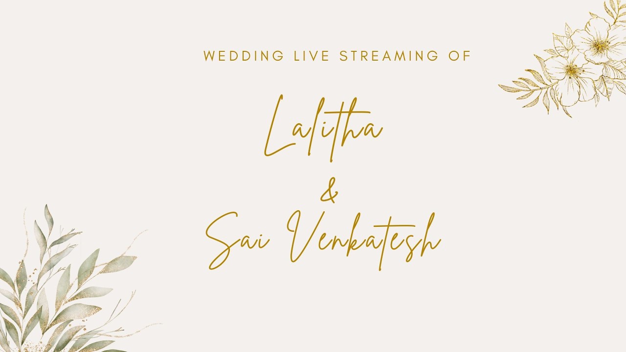 Celebrate our Big day with us live | Lalitha & Sai Venkatesh