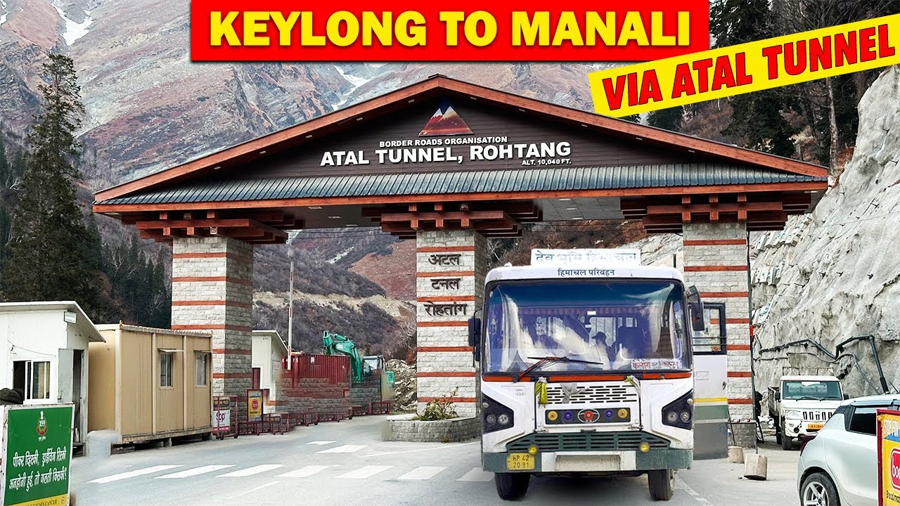LAHAUL VALLEY EXPRESS | Keylong to Manali HRTC bus journey | केलांग से मनाली | Himbus