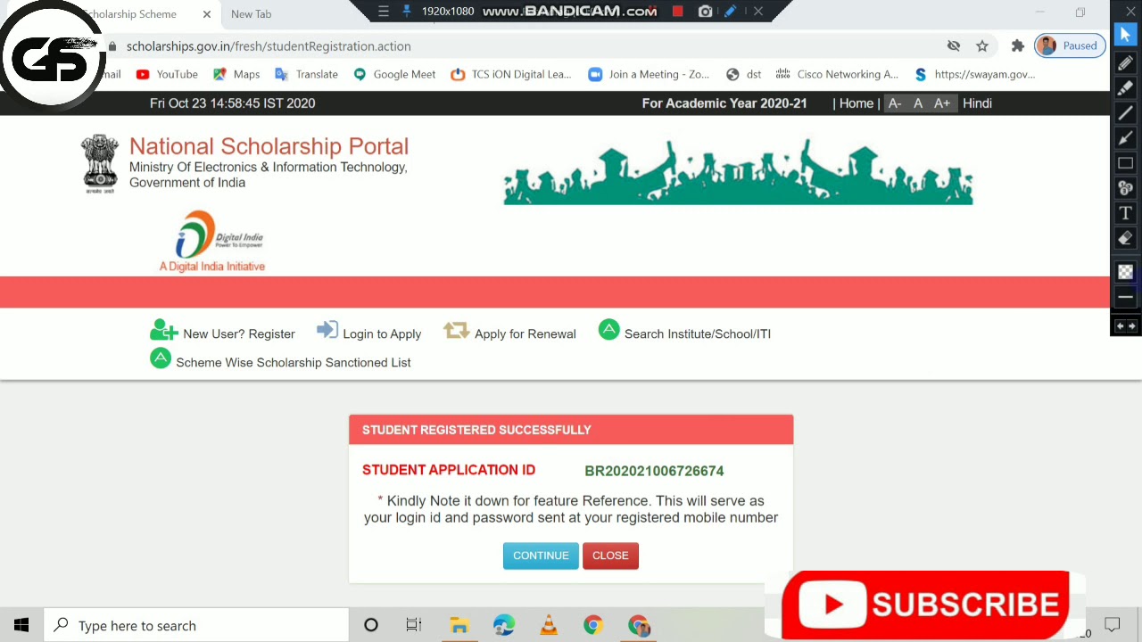 Scholarship Form 2020-21 Online Apply || 10th & 12th  Passed||
