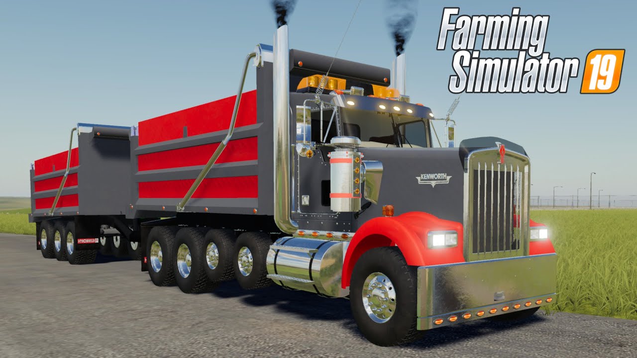 FS19 - Kenworth W900 Dump Truck with Trailer - Farming Simulator 2019 Roleplay Truck Mod DOWNLOAD