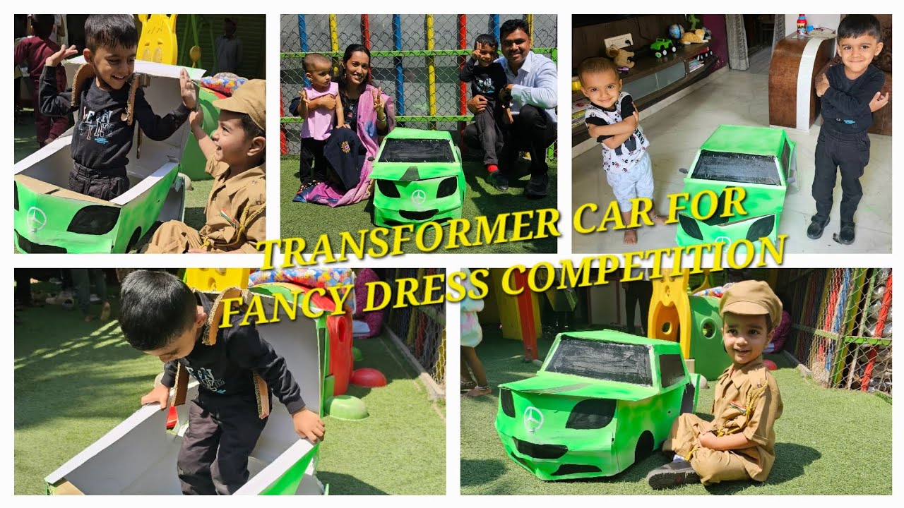 How to make a transformer car for fancy dress competition?|Fancy dress competition ideas