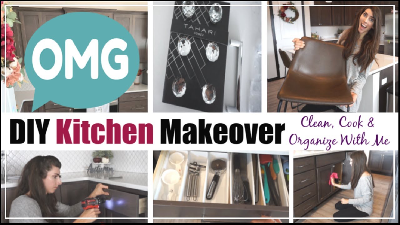 DIY Kitchen Makeover | Modern Glam Kitchen | DIY, Clean & Organize With Me | Momma From Scratch