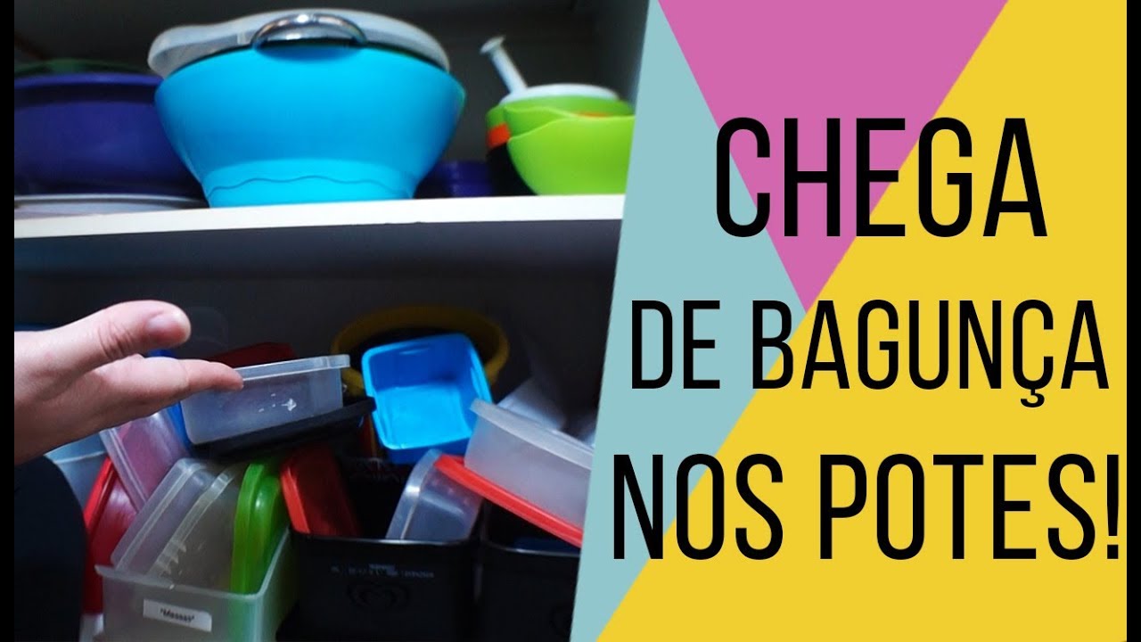 Como organizar o arm&aacute;rio de potes! | 30 DIAS SEM BAGUN&Ccedil;A | Como organizar