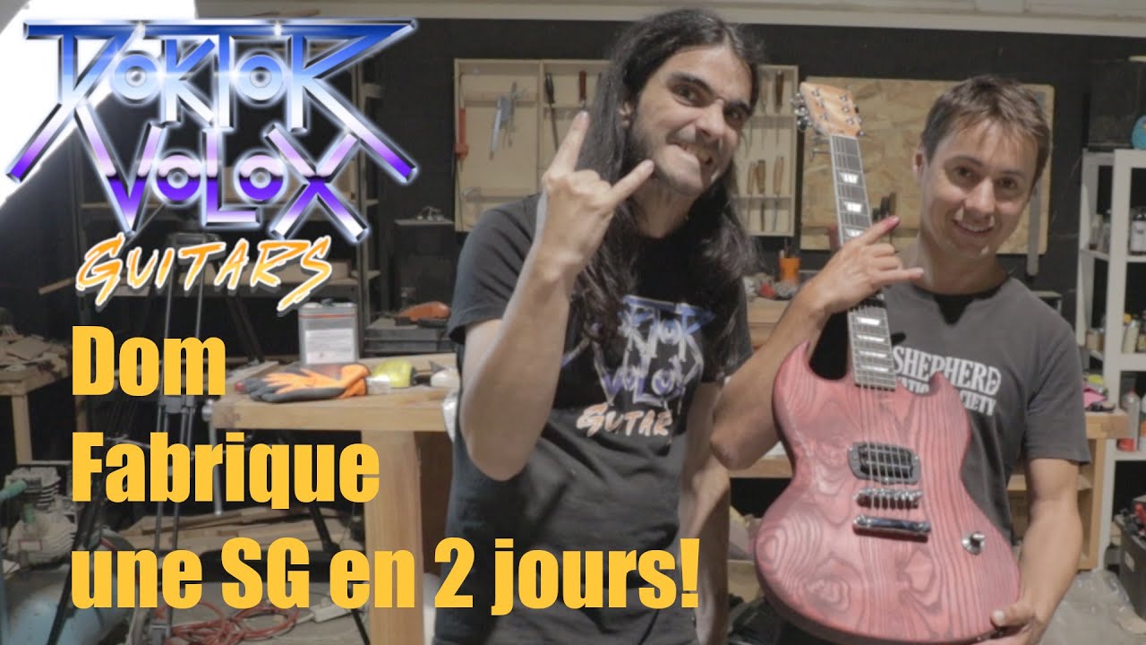 Stage de lutherie rock'n'roll, Dom fabrique une guitare inspiration Gibson SG en 2 jours