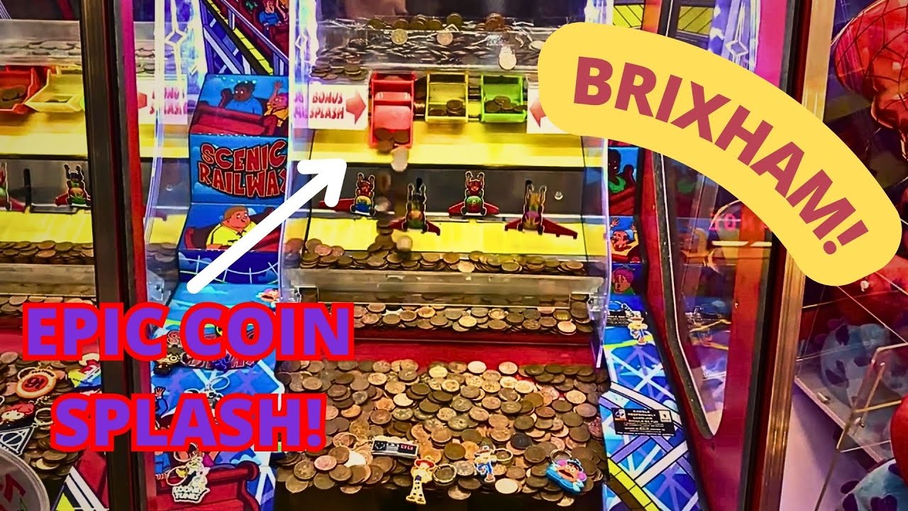 coin splashes empties machine in BRIXHAM! | 2p Coin Pusher | Amusement Arcades | Episode 45