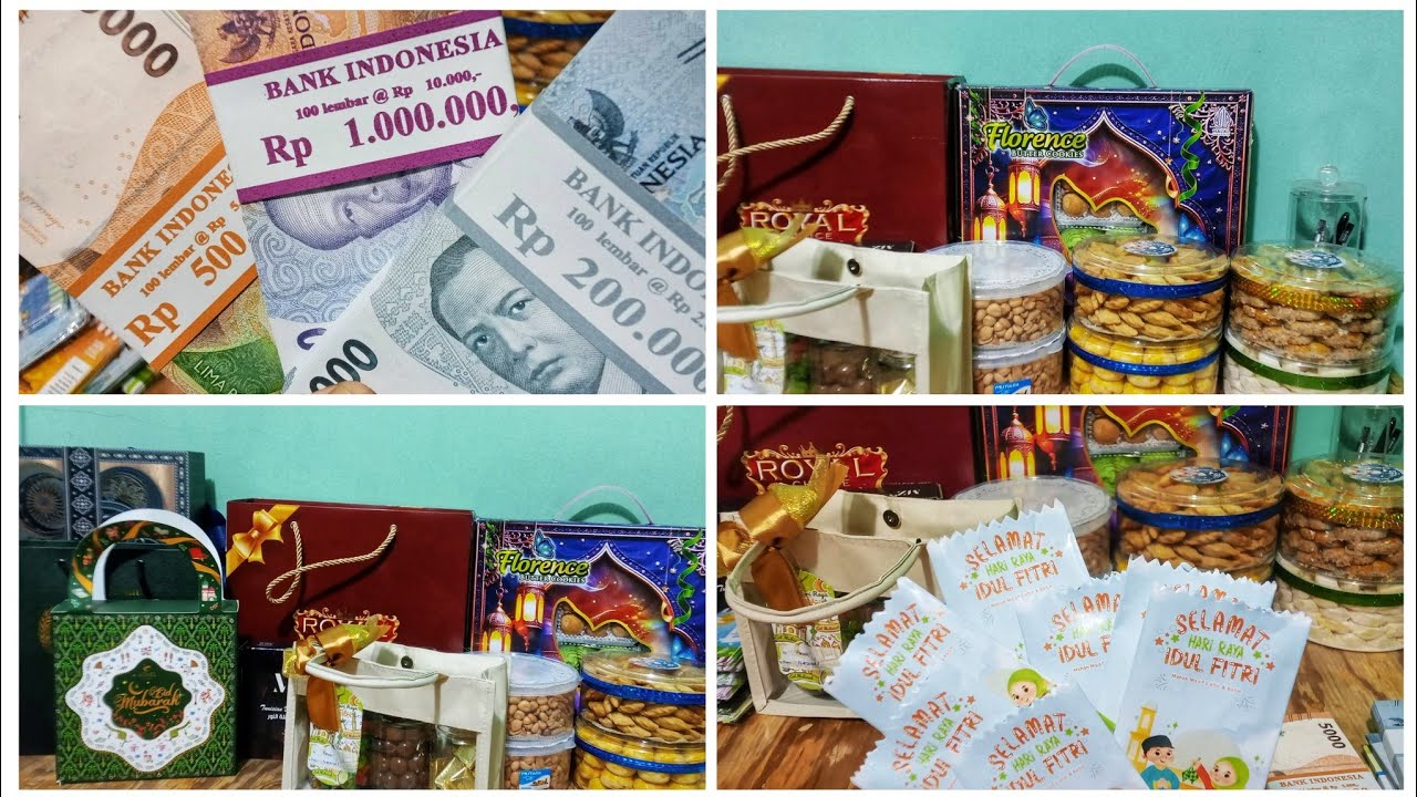 PERSIAPAN LEBARAN//ISI AMPLOP LEBARAN DAN MENATA KUE LEBARAN 