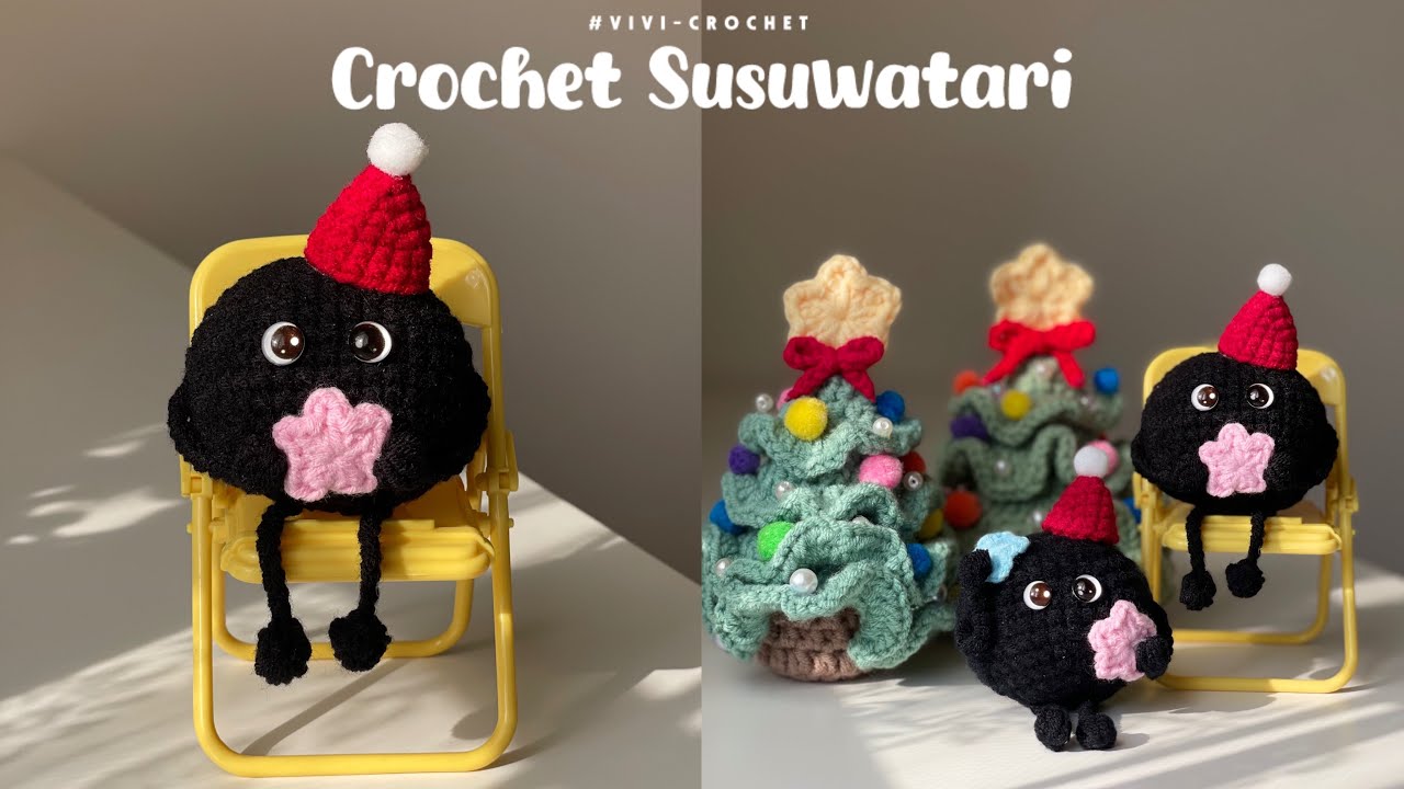 How To Crochet Susuwatari | Soot sprites Amigurumi🌟🎄