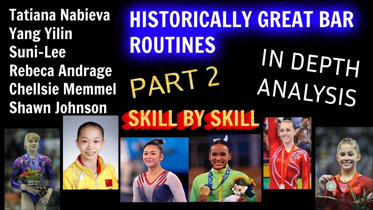 HISTORICALLY INCREDIBLE GYMNASTICS BAR ROUTINES PART 2 - SKILL BY SKILL IN DEPTH ANALYSES