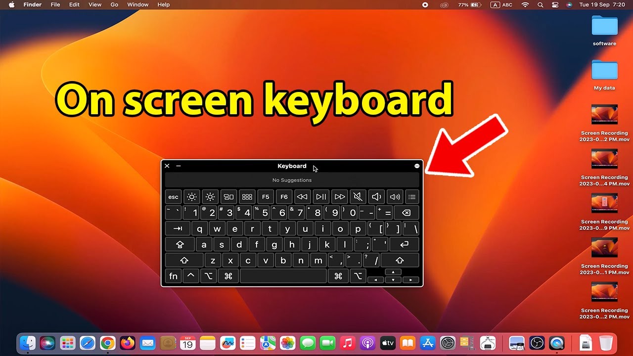 How to use on screen keyboard on mac