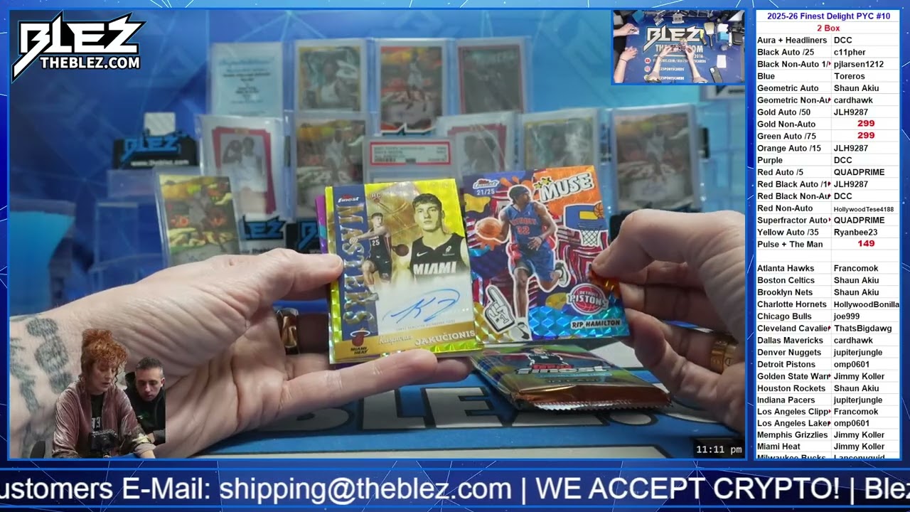 Распаковка коробки Topps Finest Delight NBA 2 сезона 2025-26, №10, выберите свой цвет.