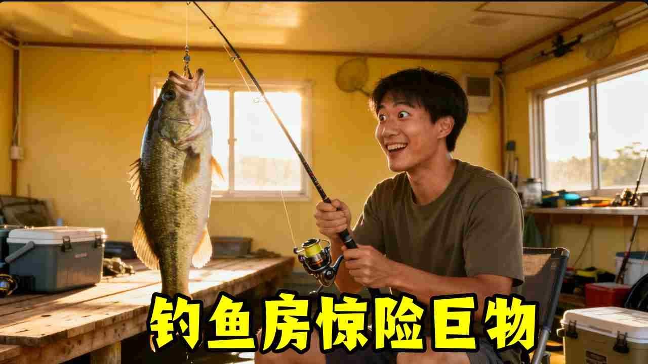 卧室秒变深海！钓鱼房惊现百年巨物，床和鱼一起飞了！