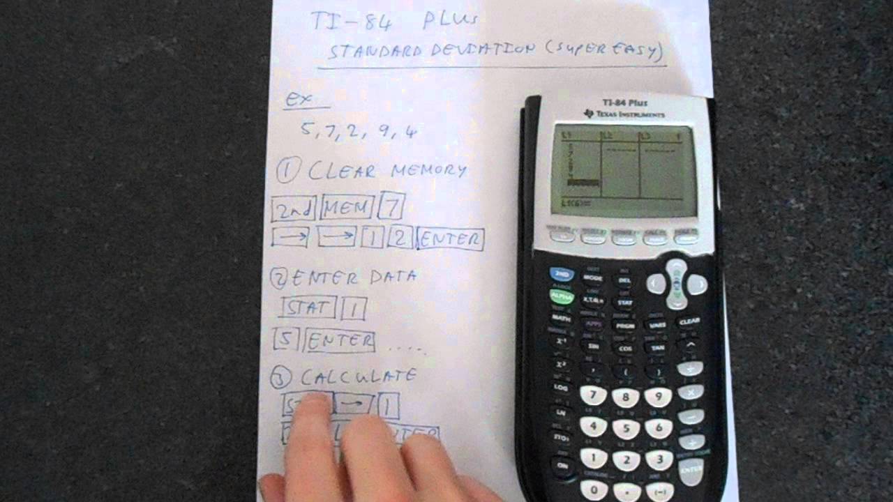 TI-84 Plus Стандартное отклонение Супер Простой