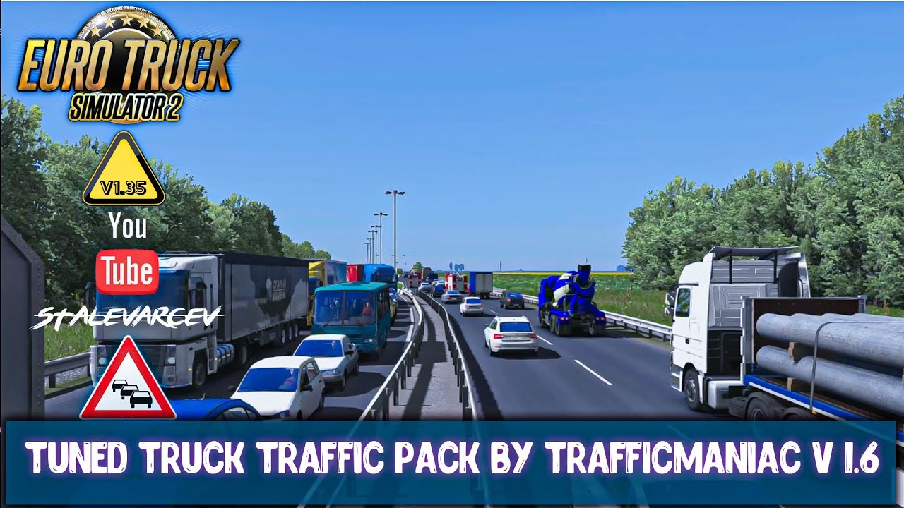 Euro Truck Simulator 2 v1.35 mod Truck Traffic Pack: Trafficmaniac v 1.6
