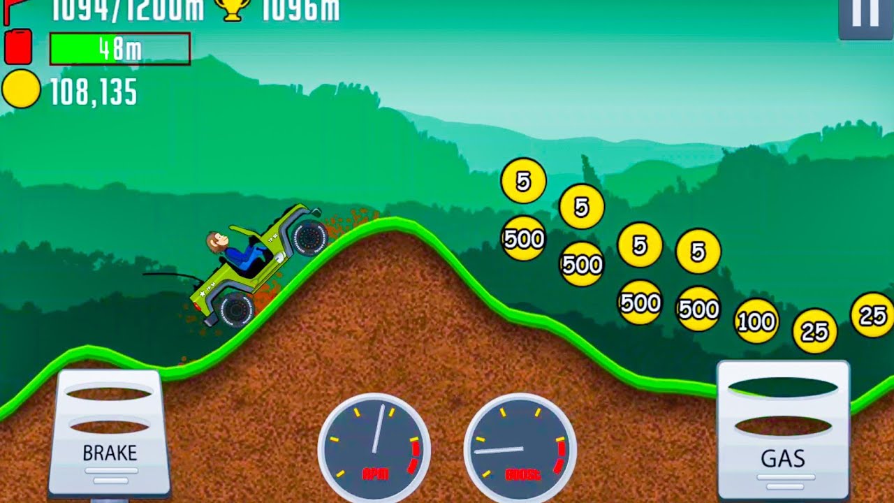 Monkey Hill Racing Jerp Countryside Hill Car Racing Game