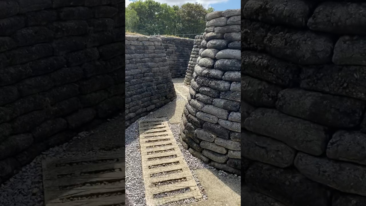 Walking to the front line, Trenches of WW1 #travel #history #shorts