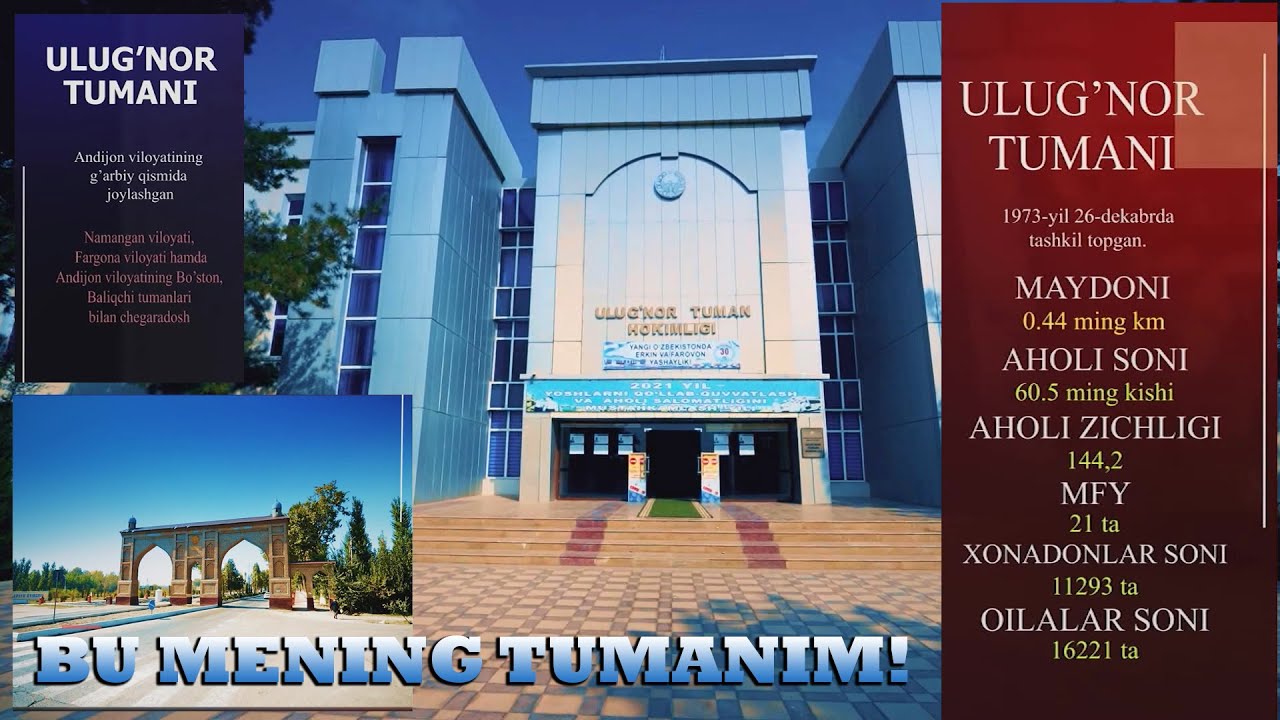 BU MENING TUMANIM! Ulug'nor tumani haqida | Улугнор тумани хакида