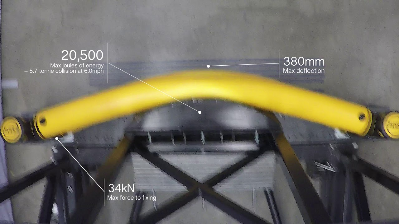 A-SAFE | Тестирование Atlas Double Traffic Barrier I Испытание на удар маятниковым копром