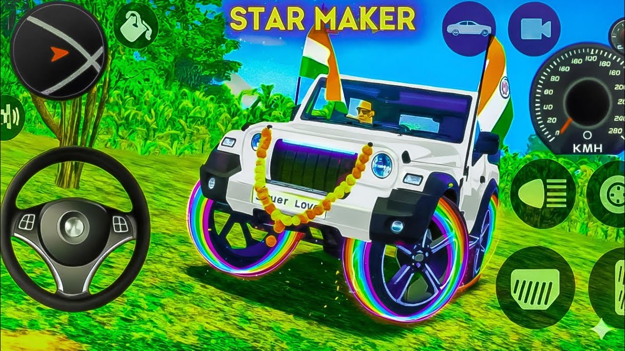 Dollar (Song) Shidu Mosewala Modified Mahindra White Thar Indian Cars Simulator 3D Gameplay Part-99