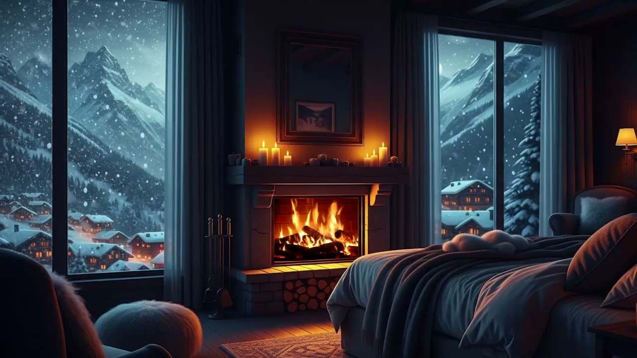 Whispering Wind & Gentle Fire | Soft Cozy Ambience for Deep Relaxation 🌬️🔥✨