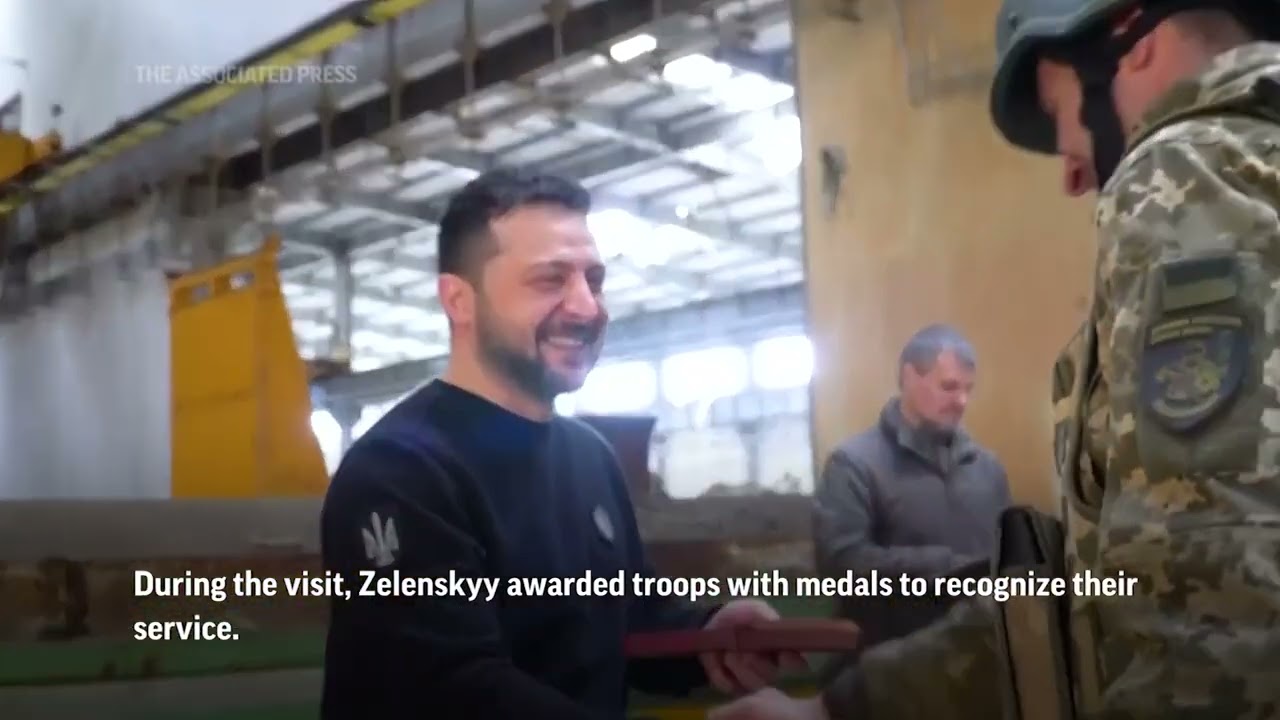 Zelenskyy visits frontline troops in Donetsk region