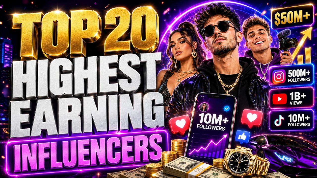 Top 20 Highest-Earning Influencers in the World 💰 Social Media Stars