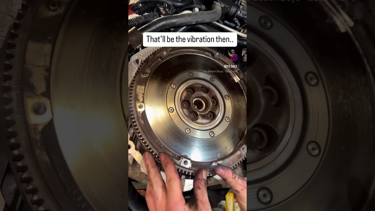 Failed dual mass flywheel causing a lot of vibration at idle on the VW #vag #dmf #dualmassflywheel