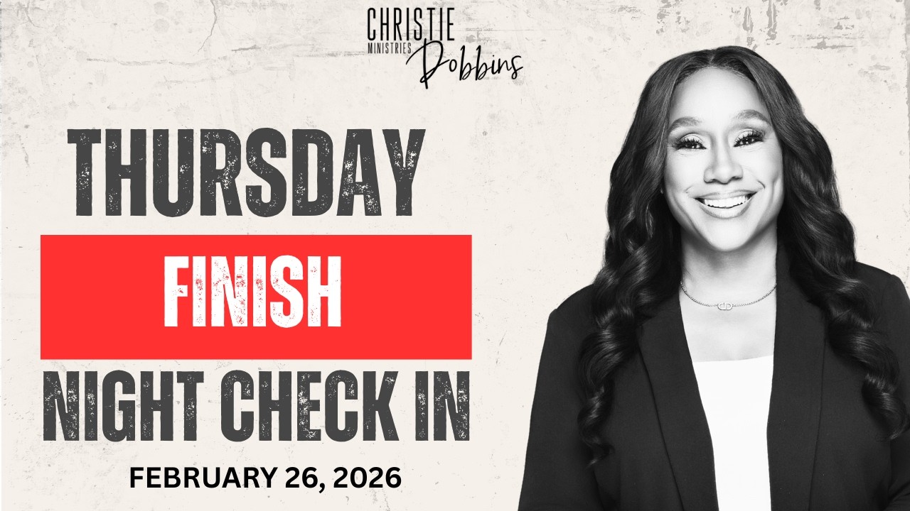 Thursday Night Check In ~ FINISH