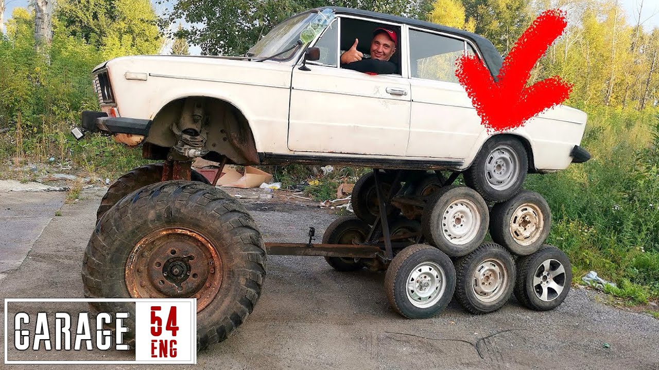 We build a 14-wheeled MONSTER Lada!