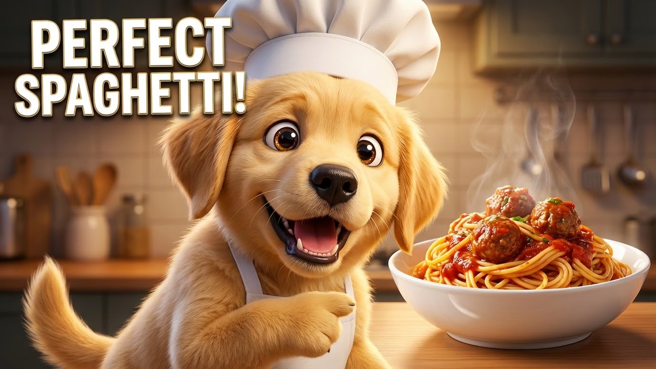 Funny Chef Puppy Cooks a Meal 🐶😂 | Cartoon for Kids #puppy #cute #cooking