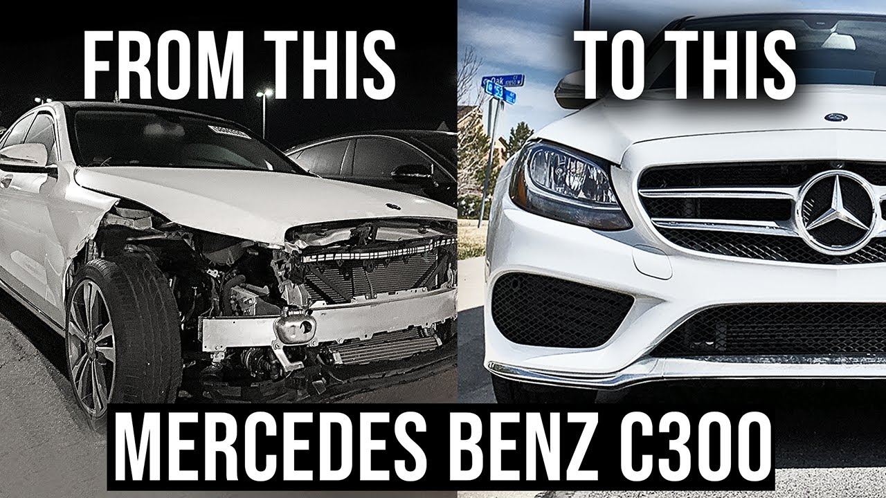 Rebuilding Mercedes Benz C300 in MINUTES!!!