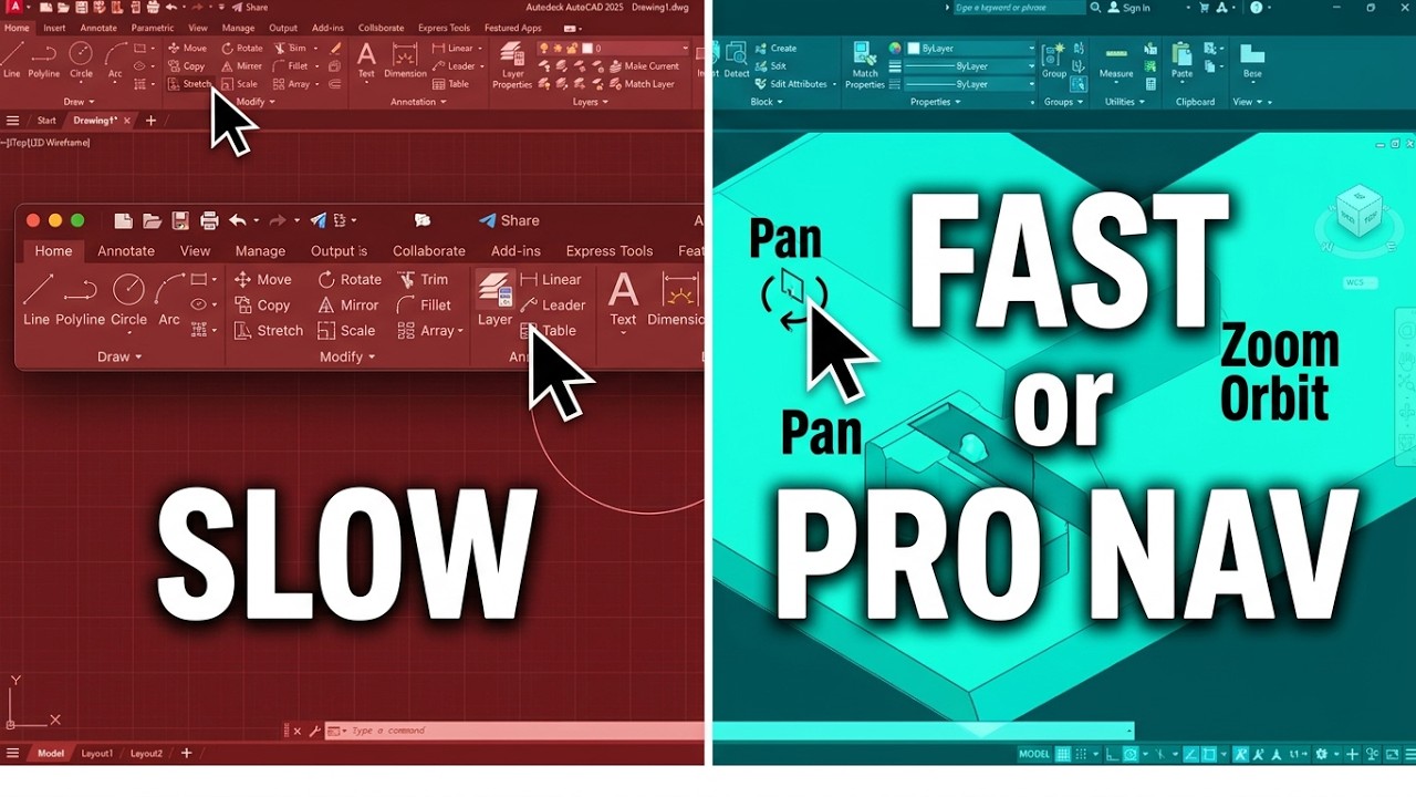 15- Como usar los comandos pan, zoom, orbit y vistas en AutoCAD for mac