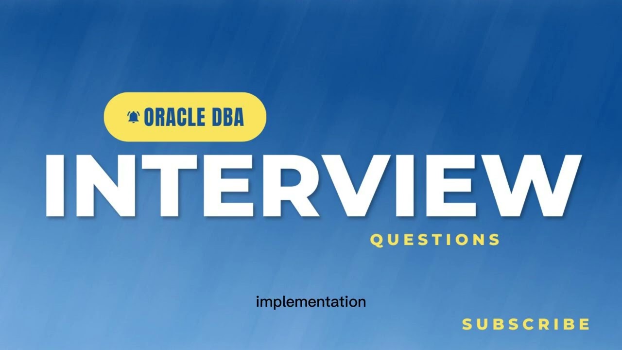 Oracle DBA Goldengate Interview questions and answers.