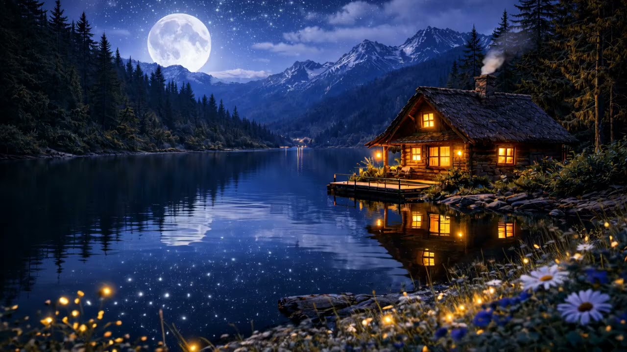 Still Lake Piano for Deep Sleep | Peaceful Medieval Music & Nature