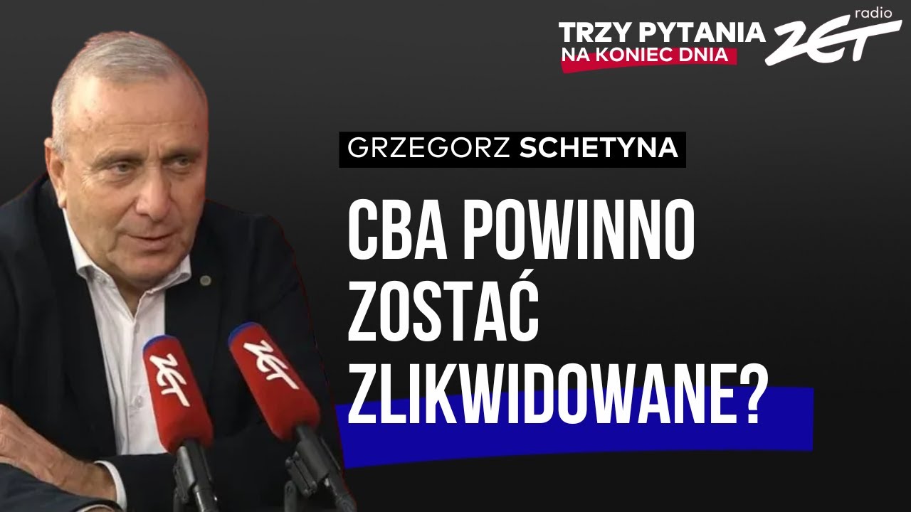 CBA powinno zostać zlikwidowane? Grzegorz Schetyna w Trzy Pytania na Koniec Dnia