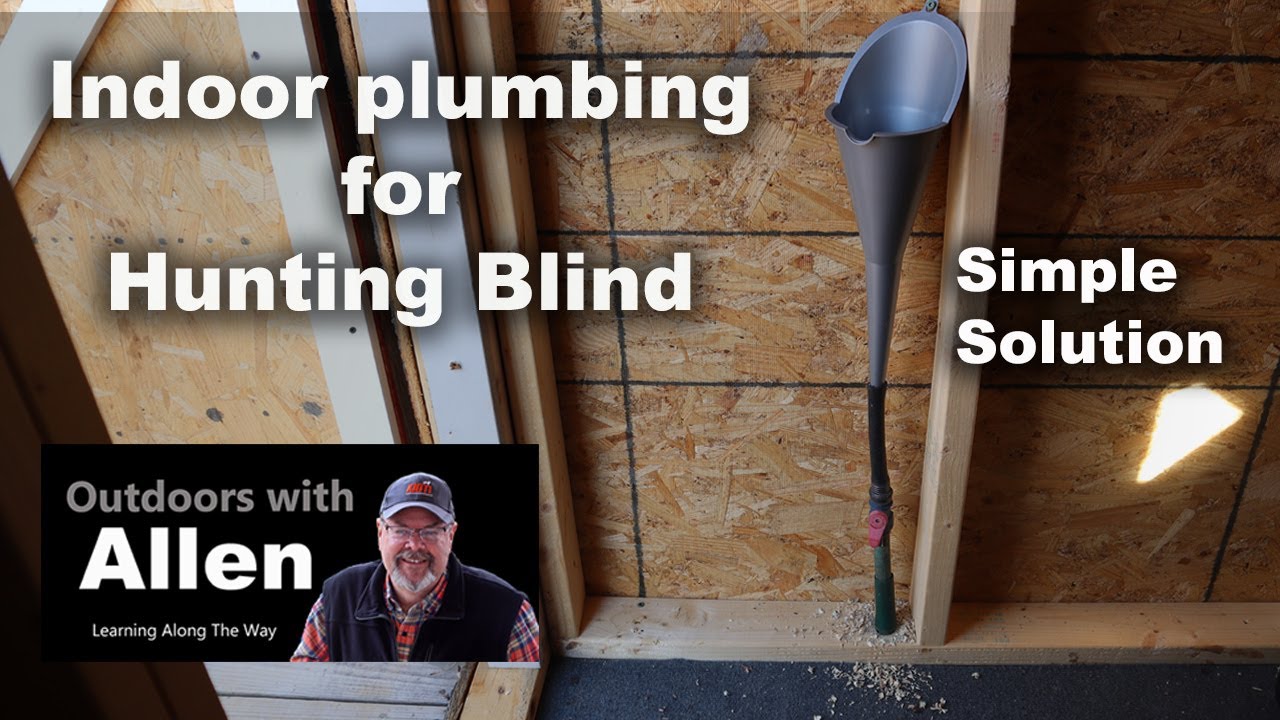 Indoor plumbing for hunting blind