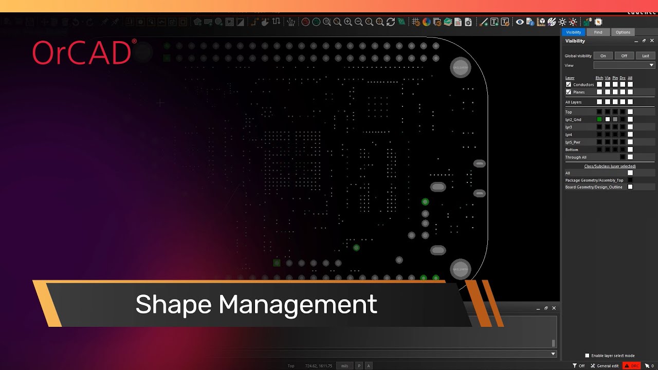 Shape Management | OrCAD PCB Designer