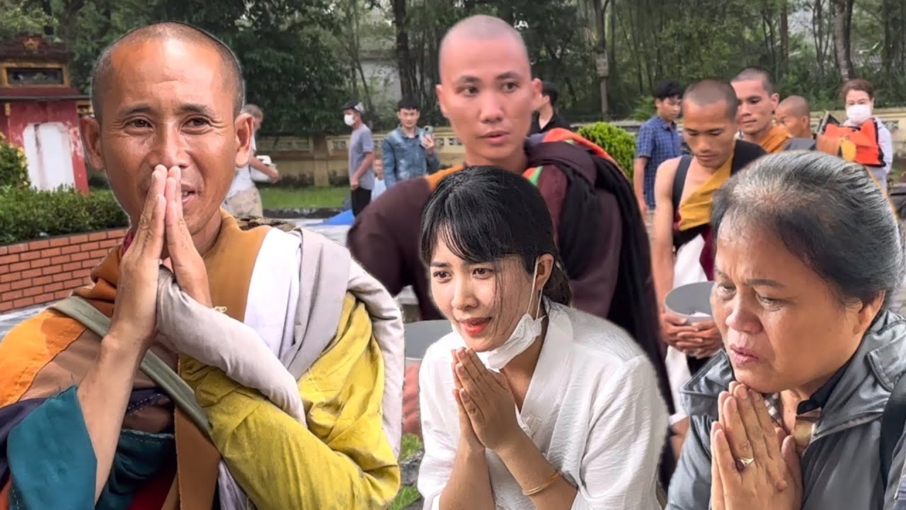 Thanh Hóa : Toàn cảnh thầy Thích Minh Tuệ đi khất thực gieo duyên và di chuyển vào Nghệ An