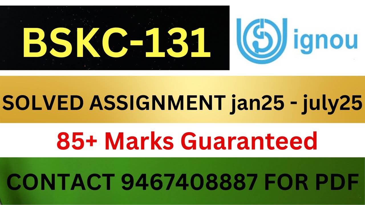 BSKC-131  SANSKRIT MEDIUM solved assignment JAN25-JUL25| BSKC-131  solved assignment 2025 Il 2025