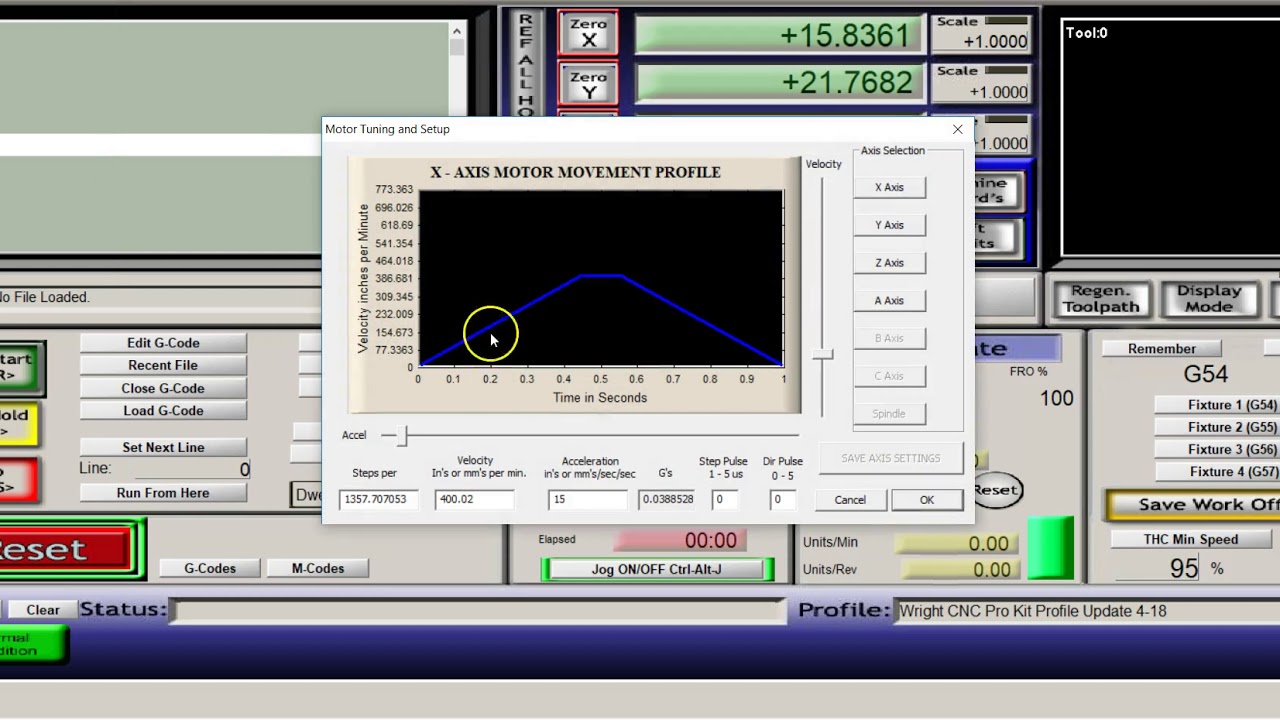 Three THC Settings in Mach3