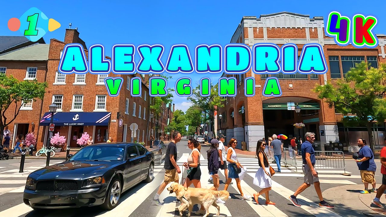 Alexandria Drive on a Beautiful Day Part 1/2, Virginia USA 4K - UHD