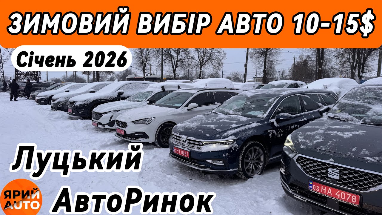 Авто за 10–15$ ❄️ Ціни та живі варіанти | ЛУЦЬКИЙ РИНОК СВІЖИХ АВТО - ЗИМОВИЙ ОГЛЯД✅